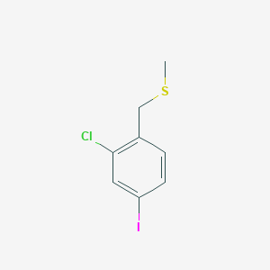 molecular formula C8H8ClIS B8424751 2-Chloro-4-iodobenzyl methyl sulfide 