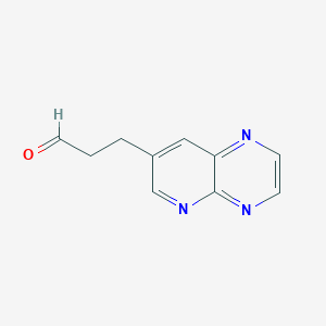 molecular formula C10H9N3O B8424761 3-Pyrido[2,3-b]pyrazin-7-yl-propionaldehyde 