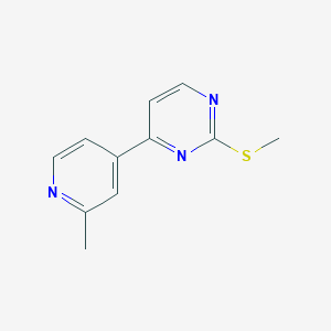 molecular formula C11H11N3S B8424764 4-(2-Methyl-pyridin-4-yl)-2-methylsulfanyl-pyrimidine 