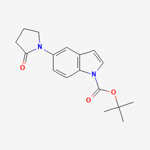 molecular formula C17H20N2O3 B8424814 tert-butyl 5-(2-oxopyrrolidin-1-yl)-1H-indole-1-carboxylate 