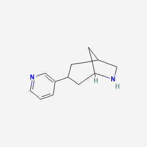 molecular formula C12H16N2 B8424820 3-(3-Pyridinyl)-6-azabicyclo[3.2.1]octane 