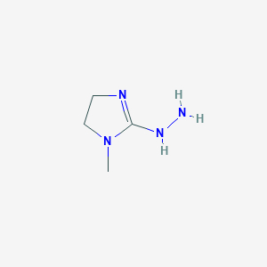 molecular formula C4H10N4 B8424870 (1-Methyl-4,5-dihydroimidazol-2-yl)hydrazine 