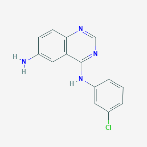 molecular formula C14H11ClN4 B8425039 N4-(3-chlorophenyl)quinazoline-4,6-diamine 