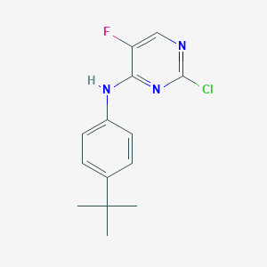molecular formula C14H15ClFN3 B8425048 N4-(4-tert-butylphenyl]-2-chloro-5-fluoro-4-pyrimidineamine 
