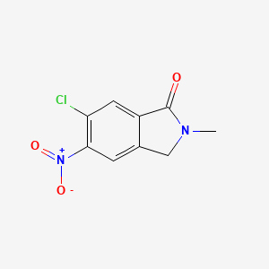 molecular formula C9H7ClN2O3 B8425089 6-Chloro-2-methyl-5-nitroisoindolin-1-one CAS No. 1441173-05-2