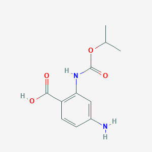 molecular formula C11H14N2O4 B8425099 4-Amino-2-carboisopropoxyaminobenzoic acid 