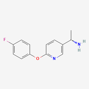 molecular formula C13H13FN2O B8425103 (S)-1-(6-(4-fluorophenoxy)pyridin-3-yl)ethanamine 