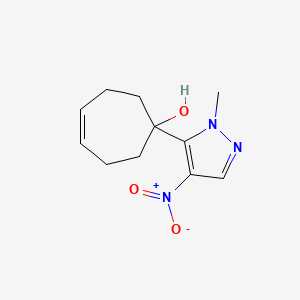 (Z)-1-(1-methyl-4-nitro-1H-pyrazol-5-yl)cyclohept-4-enol