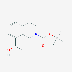 molecular formula C16H23NO3 B8425121 tert-Butyl (S)-8-(1-hydroxyethyl)-3,4-dihydroisoquinoline-2(1H)-carboxylate 