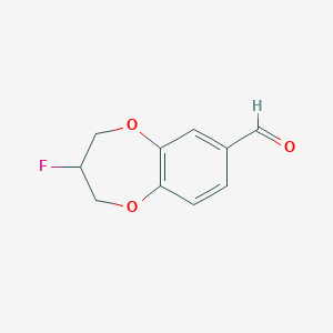 molecular formula C10H9FO3 B8425128 3-fluoro-3,4-dihydro-2H-1,5-benzodioxepine-7-carbaldehyde 