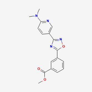 molecular formula C17H16N4O3 B8425136 3-[3-(6-Dimethylamino-pyridin-3-yl)-[1,2,4]oxadiazol-5-yl]-benzoic acid methyl ester 