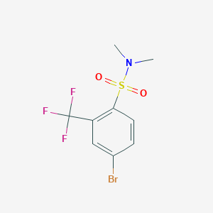 molecular formula C9H9BrF3NO2S B8425139 Benzenesulfonamide, 4-bromo-N,N-dimethyl-2-(trifluoromethyl)- 