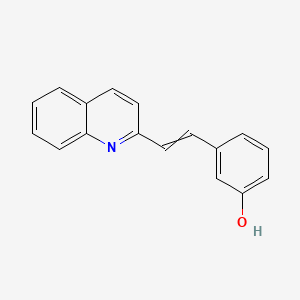 molecular formula C17H13NO B8425178 3-(2-Quinolin-2-yl-vinyl)-phenol 