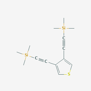 molecular formula C14H20SSi2 B8425233 3,4-Bis(trimethylsilylethynyl)thiophene 