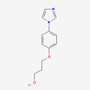 molecular formula C12H14N2O2 B8425240 3-[4-(1H-imidazol-1-yl)phenoxy]propanol 