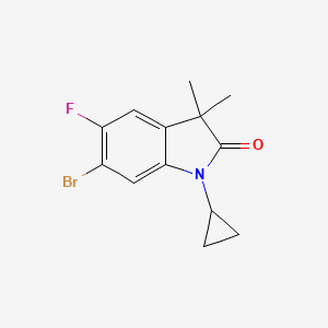 6-Bromo-1-cyclopropyl-5-fluoro-3,3-dimethylindolin-2-one