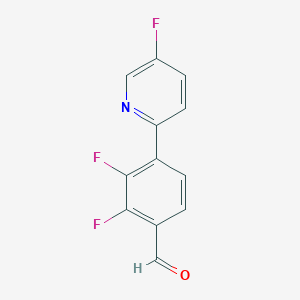 2,3-Difluoro-4-(5-fluoropyridin-2-yl)benzaldehyde