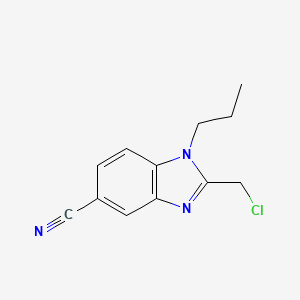 molecular formula C12H12ClN3 B8425286 2-(chloromethyl)-1-propyl-1H-benzo[d]imidazole-5-carbonitrile CAS No. 438554-07-5