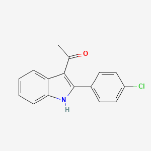 molecular formula C16H12ClNO B8425302 3-Acetyl-2-(4-chlorophenyl)indole 