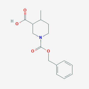 molecular formula C15H19NO4 B8425320 1-(Benzyloxycarbonyl)-4-methylpiperidine-3-carboxylic acid 