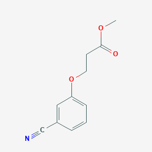 molecular formula C11H11NO3 B8425440 Methyl 3-(3-cyanophenoxy)propionate 