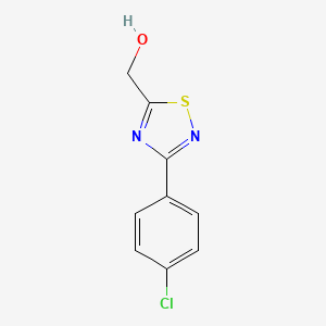 molecular formula C9H7ClN2OS B8425508 [3-(4-Chlorophenyl)-[1,2,4]thiadiazol-5-yl]-methanol 