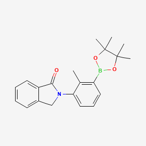 molecular formula C21H24BNO3 B8425515 2-(2-Methyl-3-(4,4,5,5-tetramethyl-1,3,2-dioxaborolan-2-yl)phenyl)isoindolin-1-one CAS No. 1231892-39-9