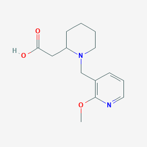 molecular formula C14H20N2O3 B8425521 2-[1-[(2-Methoxy-3-pyridyl)methyl]-2-piperidyl]acetic acid 