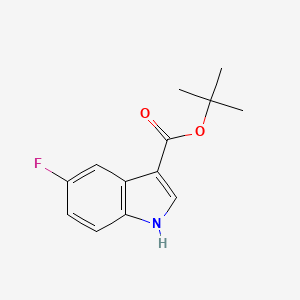 molecular formula C13H14FNO2 B8425555 tert-butyl 5-fluoro-1H-indole-3-carboxylate 
