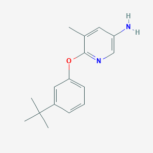 molecular formula C16H20N2O B8425660 6-(3-Tert-butyl-phenoxy)-5-methyl-pyridin-3-ylamine 