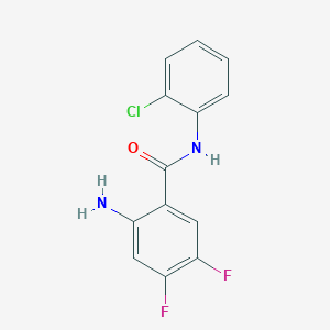 molecular formula C13H9ClF2N2O B8425677 2-amino-N-(2-chlorophenyl)-4,5-difluorobenzamide 