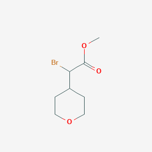molecular formula C8H13BrO3 B8425731 Methyl 2-bromo-2-(tetrahydro-2H-pyran-4-yl)acetate 