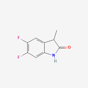 molecular formula C9H7F2NO B8425813 5,6-Difluoro-3-methyl-1,3-dihydro-indol-2-one 