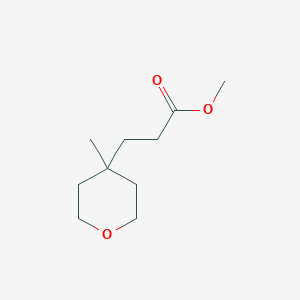 molecular formula C10H18O3 B8425835 3-(4-Methyltetrahydropyran-4-yl)propionic acid methyl ester 