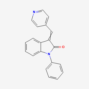 molecular formula C20H14N2O B8425867 1-Phenyl-3-[(pyridin-4-yl)methylidene]-1,3-dihydro-2H-indol-2-one CAS No. 33546-08-6