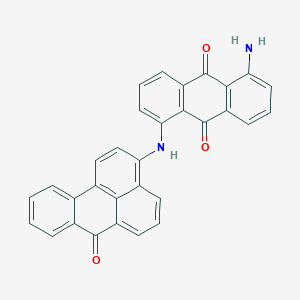 molecular formula C31H18N2O3 B084259 1-Amino-5-[(7-oxo-7H-benz[de]anthracen-3-yl)amino]anthraquinone CAS No. 14608-27-6