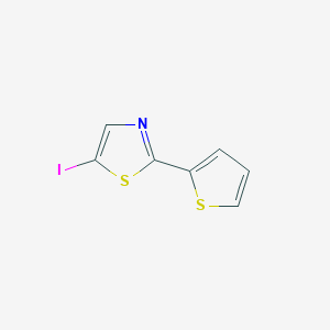 molecular formula C7H4INS2 B8425925 5-Iodo-2-(thien-2-yl)thiazole 