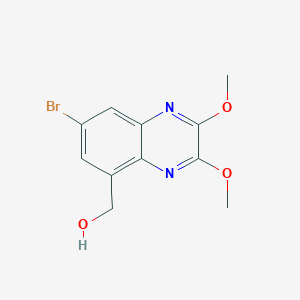 molecular formula C11H11BrN2O3 B8425954 7-Bromo-5-hydroxymethyl-2,3-dimethoxy-quinoxaline 