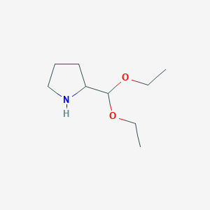 molecular formula C9H19NO2 B8425961 2-(Diethoxymethyl)pyrrolidine 
