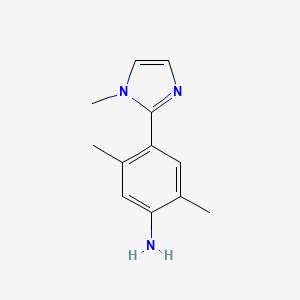 molecular formula C12H15N3 B8426010 2,5-dimethyl-4-(1-methyl-1H-imidazol-2-yl)aniline 