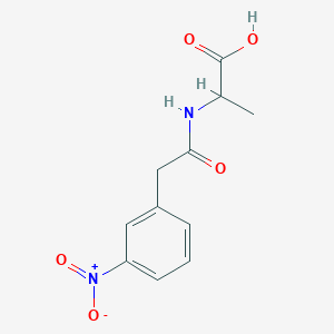 molecular formula C11H12N2O5 B8426014 2-[[2-(3-Nitrophenyl)acetyl]amino]propanoic acid 