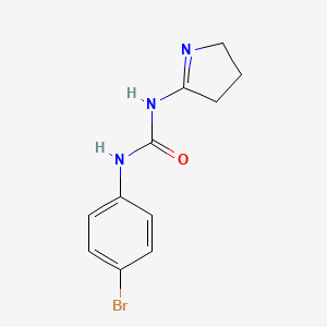 molecular formula C11H12BrN3O B8426028 1-(4-Bromophenyl)-3-(1-pyrrolin-2-yl)urea 