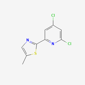 molecular formula C9H6Cl2N2S B8426066 2-(4,6-Dichloropyridin-2-yl)-5-methylthiazole 