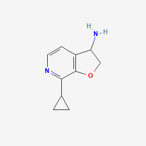 molecular formula C10H12N2O B8426073 7-Cyclopropyl-2,3-dihydrofuro[2,3-c]pyridin-3-amine 