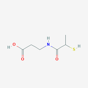 molecular formula C6H11NO3S B8426082 2-Mercaptopropionyl-betaalanine 