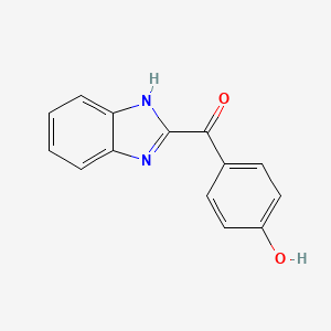 molecular formula C14H10N2O2 B8426094 (1H-benzo[d]imidazol-2-yl)(4-hydroxyphenyl)methanone 