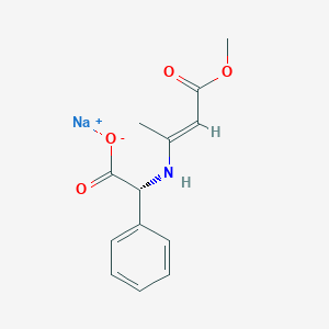 B084261 Sodium (R)-[(3-methoxy-1-methyl-3-oxoprop-1-enyl)amino]phenylacetate CAS No. 13291-96-8