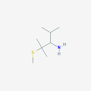 molecular formula C8H19NS B8426104 2-Methylthio-2,4-dimethyl-3-aminopentane 