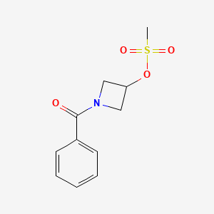 molecular formula C11H13NO4S B8426105 1-Benzoylazetidin-3-yl methanesulfonate 