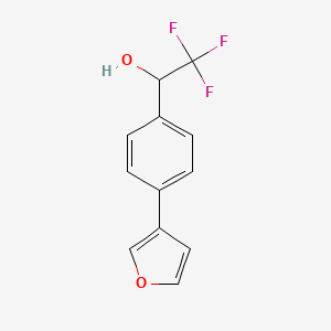 molecular formula C12H9F3O2 B8426113 2,2,2-Trifluoro-1-(4-furan-3-yl-phenyl)-ethanol 